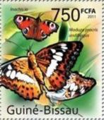 2011 Guinea Bissau Fauna Insecten Vlinders en Motten, Ophalen of Verzenden, Postfris, Dier of Natuur