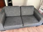 Bank 2-zits antraciet stof met brede leuning, Huis en Inrichting, Banken | Bankstellen, Gebruikt, 150 tot 200 cm, Tweepersoons