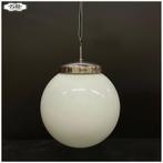 Vintage opaline lamp Hanglamp Schoollamp Kloosterlamp, Huis en Inrichting, Ophalen, Gebruikt, Vintage, Glas