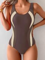 Sportief badpak 38 40 42 44 46 bruin sport, Ophalen of Verzenden, Nieuw, Bruin, Badpak