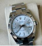 Rolex Datejust 41 witgouden lunette  ref 126334 - bj 2021, Staal, Gebruikt, Polshorloge, Ophalen of Verzenden