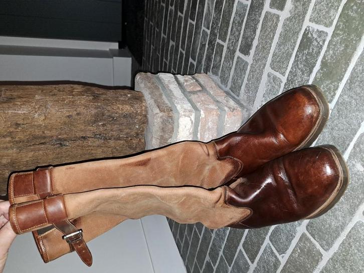 Leren hoge laars. Merk Magellan&Mulloy maat 40,5, Kleding | Dames, Schoenen, Gedragen, Hoge laarzen, Bruin, Ophalen