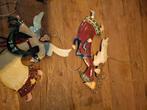 Vintage folk art metalen engelen kerst, Ophalen of Verzenden
