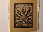 Exlibris. Nicolaas Kam., Antiek en Kunst, Antiek | Boeken en Bijbels, Ophalen of Verzenden
