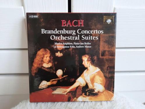 Bach Brandenburg Concertos Orchestral Suites 4 CD Box, Cd's en Dvd's, Vinyl | Klassiek, Zo goed als nieuw, Barok, Orkest of Ballet