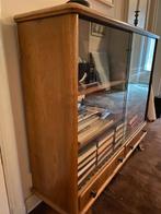 origineel jaren 50, kastje, fabulous fifties, glazen deuren, Verzamelen, Retro, Ophalen, Huis en Inrichting