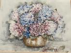 Aquarel pot met hortensia’s Trudy Huyskamp, Ophalen