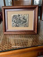 MIRO, Bronzen plaquette, Ophalen of Verzenden, Brons