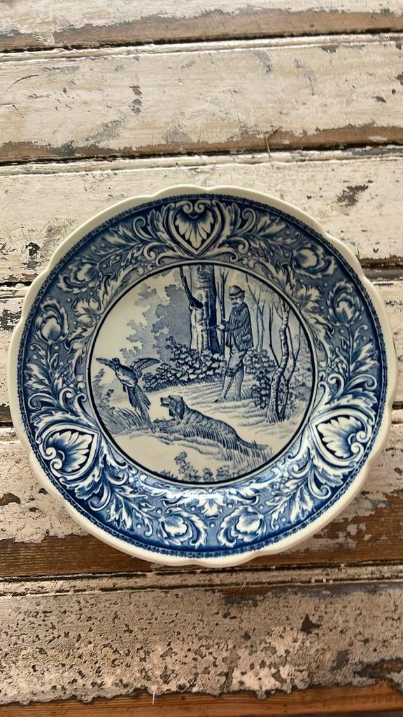 Antieke Delfts Blauwe Royal  Wandbord Delfts jacht, Antiek en Kunst, Antiek | Wandborden en Tegels, Ophalen