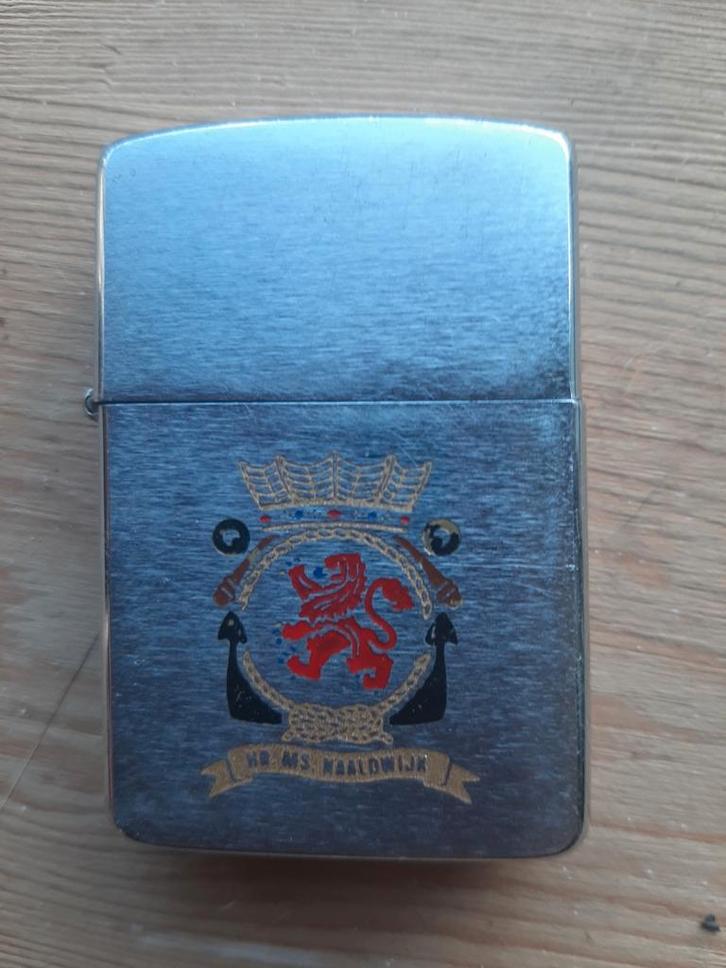 Zeldzame Zippo HR MS Naaldwijk - Niagara Falls, Verzamelen, Rookartikelen, Aanstekers en Luciferdoosjes, Gebruikt, Aansteker, Ophalen
