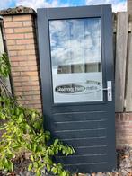 Hardhouten buitendeur met HR++ glas, zonder slot, Ophalen, Gebruikt, 200 tot 215 cm, Glas