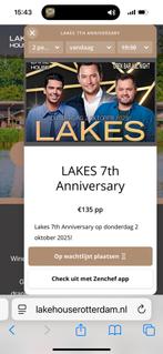 2 kaarten voor vanavond lakes in the lake house. Tino Martin, Tickets en Kaartjes, Twee personen, Oktober