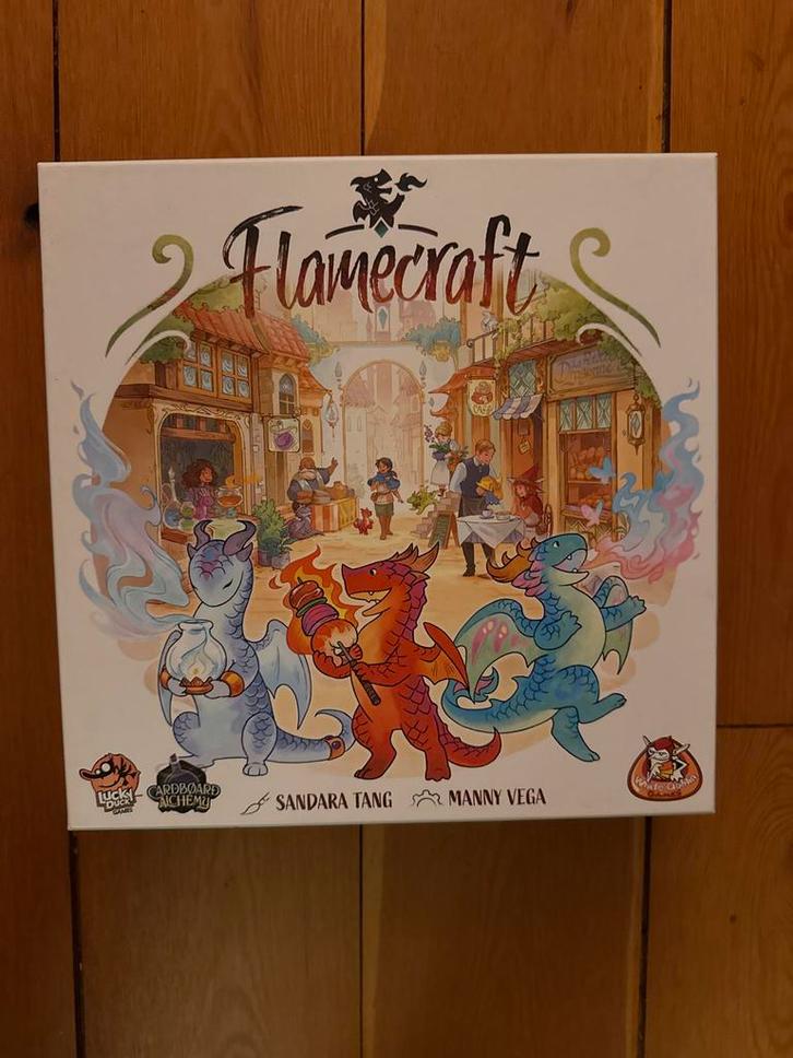 Flamecraft Bordspel - Draken en Ambacht! - Zo goed als nieuw, Hobby en Vrije tijd, Gezelschapsspellen | Bordspellen, Zo goed als nieuw
