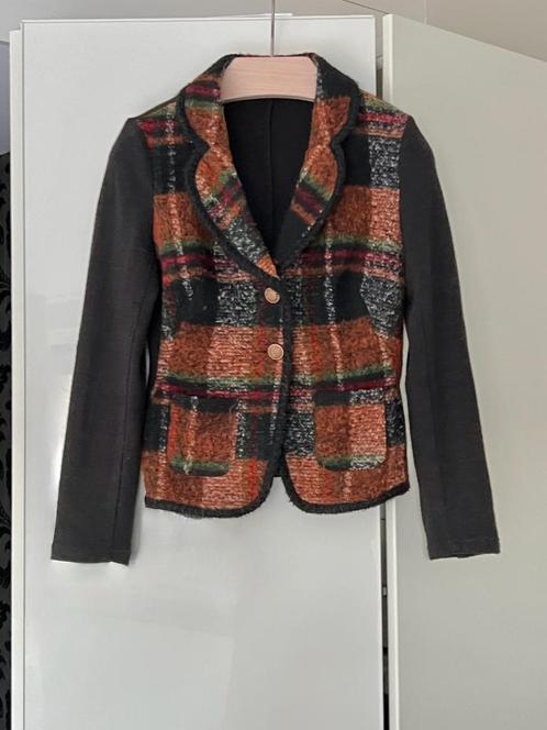 ZGAN vest jasje met mooie ruit; achterpand effen; maat 36/38, Kleding | Dames, Jasjes, Kostuums en Pakken, Zo goed als nieuw, Jasje