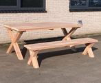 Douglas houten tuintafel met bank X-Poten, Ophalen of Verzenden, Nieuw, Rechthoekig, Hout