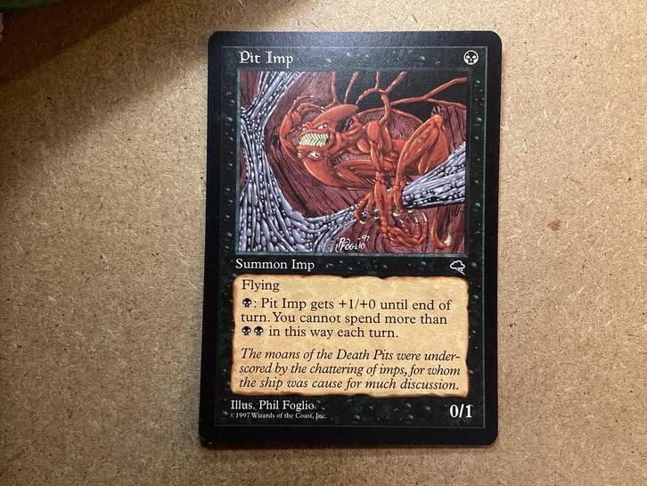 1x Pit Imp (Near Mint), Hobby en Vrije tijd, Verzamelkaartspellen | Magic the Gathering, Zo goed als nieuw, Losse kaart, Ophalen of Verzenden