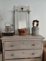 Bieden,mooie brocante spiegel, Antiek en Kunst, Ophalen of Verzenden