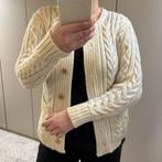 Vintage Woolovers Vest Kabelpatroon MaatM wol warm fisherman, Kleding | Dames, Maat 38/40 (M), Woolovers, Verzenden, Beige