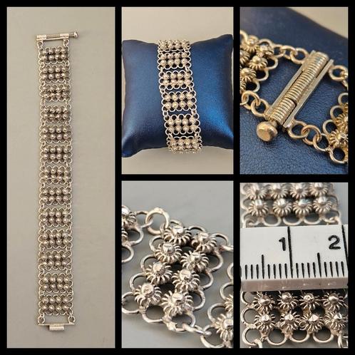 Antiek zilver,  zilveren armband,  streeksieraad, Sieraden, Tassen en Uiterlijk, Antieke sieraden, Armband, Zilver, Ophalen of Verzenden