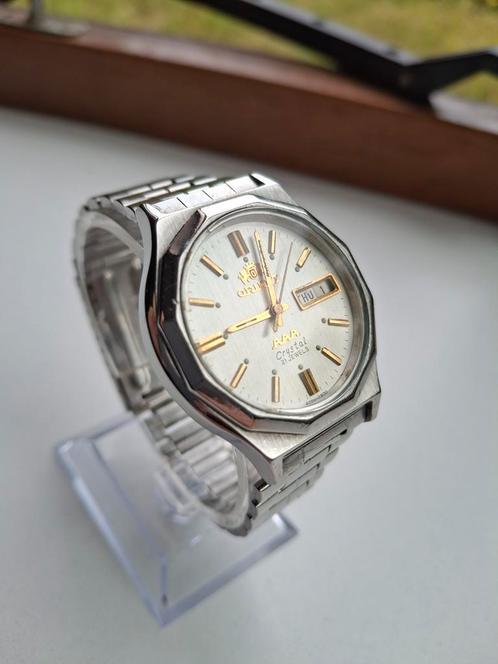 Vintage Orient automatisch, Sieraden, Tassen en Uiterlijk, Sporthorloges, Zo goed als nieuw, Zilver, Verzenden