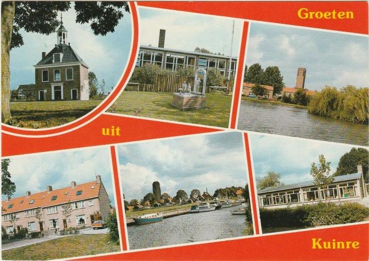 KUINRE Waag Huizen School Haven Groeten, Verzamelen, Ansichtkaarten | Nederland, Gelopen, Overijssel, 1980 tot heden, Verzenden