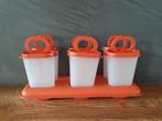 Tupperware ijsjeshouder/ijslollie set jaren 70, Ophalen of Verzenden, Zo goed als nieuw, Oranje, Overige typen