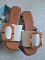 Manfield leren slippers, Slippers, Wit, Nieuw, Ophalen of Verzenden