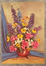 Ansichtkaart: koperen ketel met boeket 1973 [5153]  [VeAnAn], Verzamelen, Ophalen of Verzenden, 1960 tot 1980, Gelopen