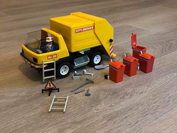 Vintage Playmobil City Service vuilniswagen set beschikbaar voor biedingen
