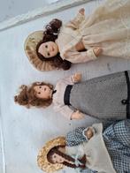 3 leuke mooie gave porseleinen popjes, Verzamelen, Poppen, Ophalen of Verzenden, Zo goed als nieuw, Pop