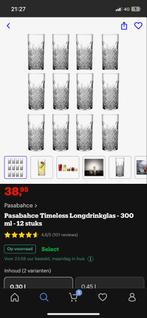 Pasabahce Timeless Longdrinkglazen - 12 stuks, Huis en Inrichting, Keuken | Servies, Ophalen, Glas of Glazen, Nieuw, Glas