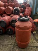 200 Liter vaten met deksel, Kunststof, Gebruikt, 150 liter of meer, Ophalen