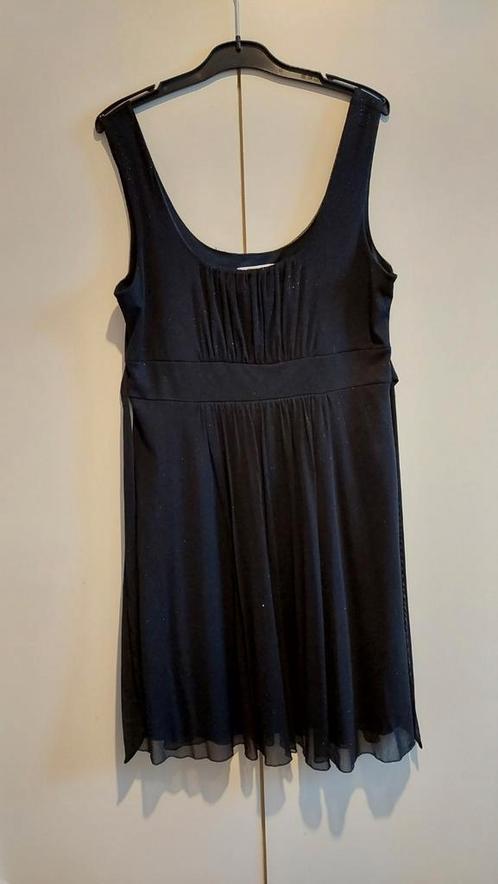 Jurk zwart glitter mouwloos strik kerst feest chique, Kleding | Dames, Gelegenheidskleding, Zo goed als nieuw, Overige typen, Maat 38/40 (M)