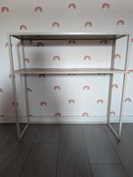 Sidetable wit/ hout, Huis en Inrichting, Ophalen, 50 tot 100 cm, Zo goed als nieuw, 25 tot 50 cm