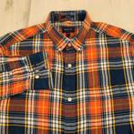 GANT flannelen overhemd L regular fit geruite oranje blauw, Kleding | Heren, Overhemden, GANT, Oranje, Ophalen of Verzenden, Zo goed als nieuw