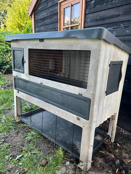 Konijnenhok, Dieren en Toebehoren, Knaagdieren en Konijnen | Hokken en Kooien, Gebruikt, Hok, 90 cm of meer, 110 cm of meer, Konijn