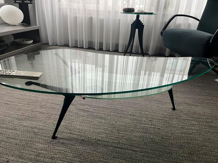 Bontempi Casa salontafel – Italiaans design, glas & staal, Huis en Inrichting, Tafels | Salontafels, Gebruikt, 50 tot 75 cm, 50 tot 100 cm
