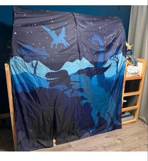 Ikea Kura Bedtent - Dino Thema, Kinderen en Baby's, Kinderkamer | Bedden, Zo goed als nieuw, Minder dan 140 cm, 70 tot 85 cm, Hoogslaper of Stapelbed