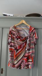 Bontgekleurde blouse/top van travelstof, maat 46/<48, Kleding | Dames, Blouses en Tunieken, Overige kleuren, Verzenden, Maat 46/48 (XL) of groter