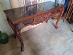 Grote sidetable, haltafel, wandconsole met marmeren blad , Antiek en Kunst, Ophalen