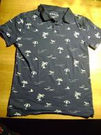 Blauw shirt met polokraag en zomerprint - maat S, Kleding | Heren, T-shirts, Maat 46 (S) of kleiner, Gedragen, Blauw, Ophalen of Verzenden