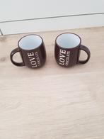 2 chocolade mokken, Huis en Inrichting, Keuken | Servies, Nieuw, Ophalen of Verzenden, Overige stijlen, Kop(pen) en/of Schotel(s)