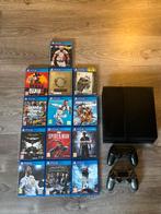PlayStation 4 500GB + 2 Controllers + 13 Games, Spelcomputers en Games, Spelcomputers | Sony PlayStation 4, Ophalen, Met 2 controllers