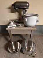 Kitchenaid Artisan 5KSM175 - Zilver + Roomijsmaker, Witgoed en Apparatuur, Keukenmixers, Ophalen, 4 liter of meer, 3 snelheden of meer