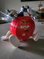Vintage jaren 90 rode M&M wekker, Ophalen of Verzenden, Gebruikt, Analoog