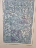 zeefdruk blauw tinten piet zegveld, Ophalen of Verzenden