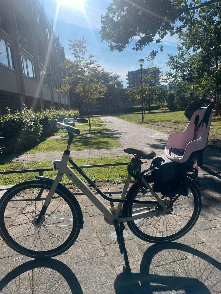 Gazelle damesfiets met kinderzitje, Fietsen en Brommers, Fietsen | Dames | Moederfietsen, Zo goed als nieuw, Gazelle, 56 cm of meer