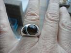 mooie echt zilveren ring nieuwstaat merk PURE bruine steen, Sieraden, Tassen en Uiterlijk, Ringen, Ophalen of Verzenden, Dame