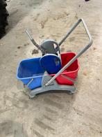 Schoonmaakwagen 2 emmers Poetswagen. Uitwringer, Huis en Inrichting, Schoonmaakartikelen, Ophalen, Dweilemmer, -bak, of -wagen