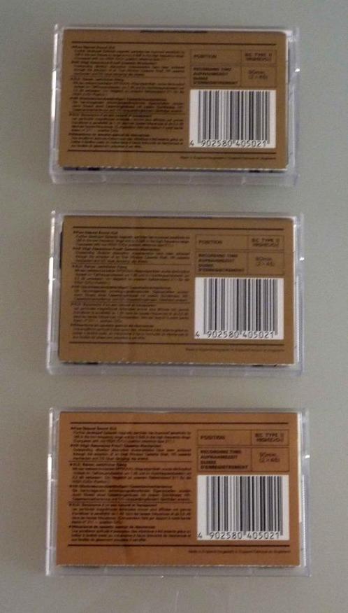 3 Maxell XLII 90 Position Type II, High Position cassette, Cd's en Dvd's, Cassettebandjes, Gebruikt, Origineel, 2 t/m 25 bandjes